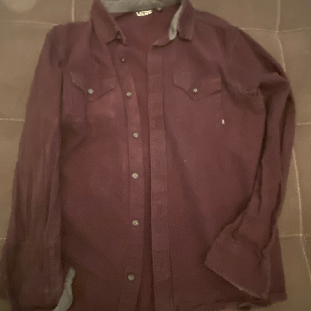 Vans Burgundy Button-Up Shirt
